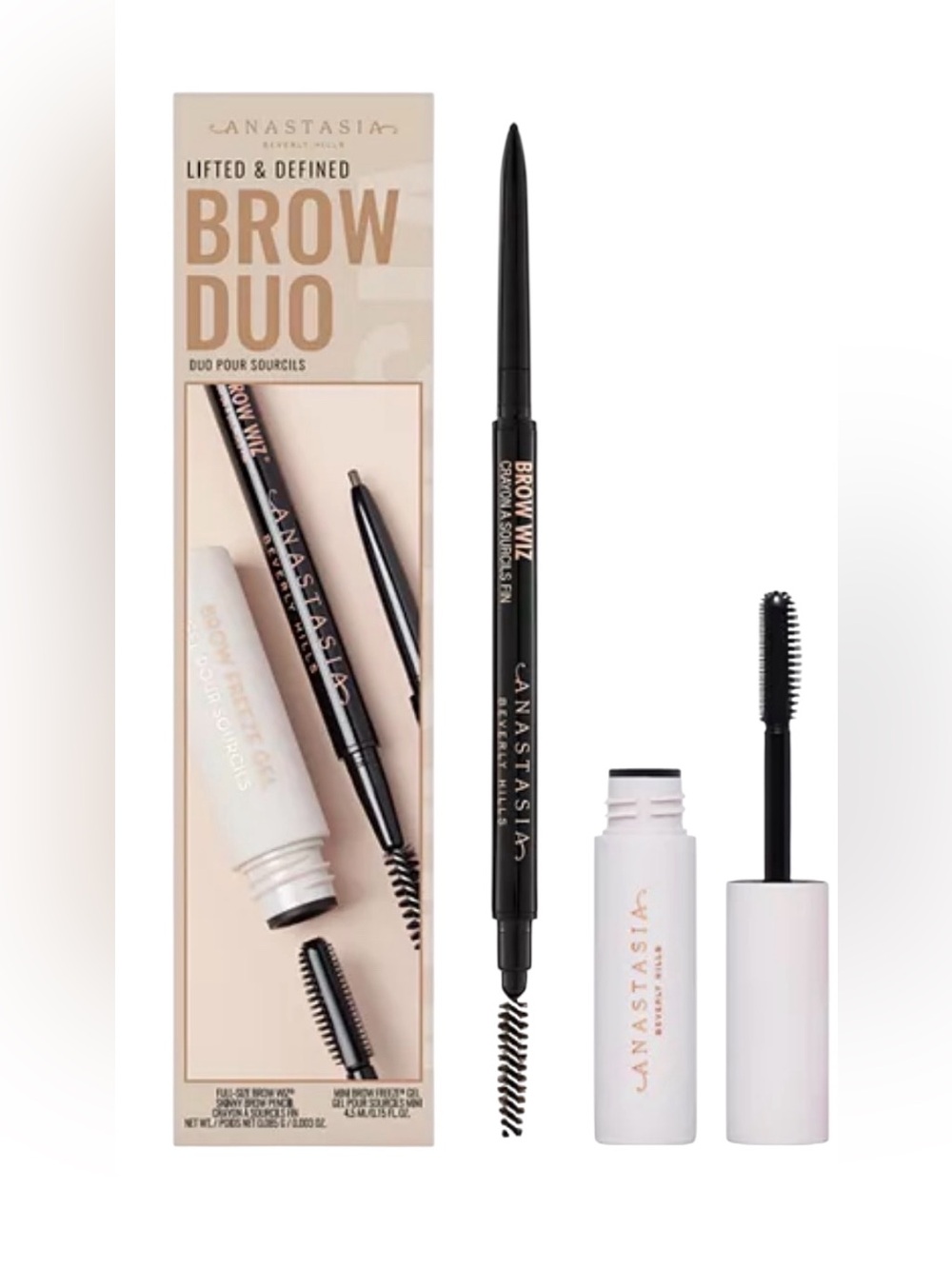 Anastasia Brow Duo - Beige & Black Brow Pencil + Gel Taupe